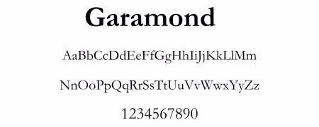 Garamond Font
