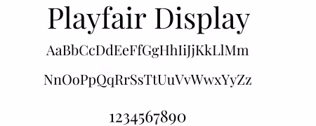 Playfair Display Font Card