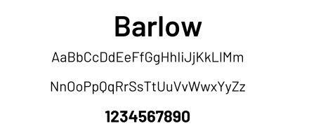 Barlow Font Card