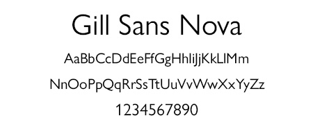 Gill Sans Nova Font Card